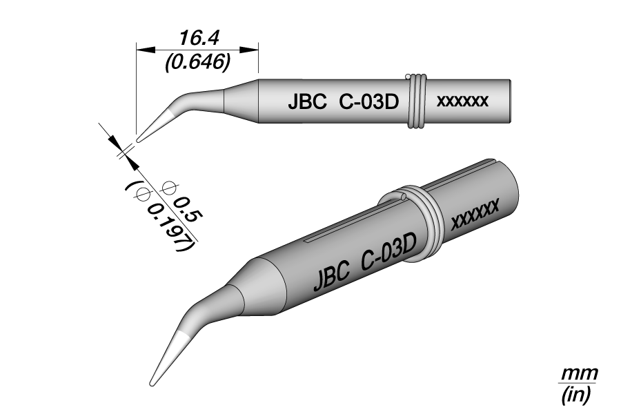 JBC Tools 0550100, C - 03D Long Life Soldering Tip MTESolutions