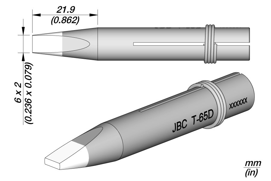 JBC Tools 0650408, T - 65D Long Life Soldering Tip MTESolutions