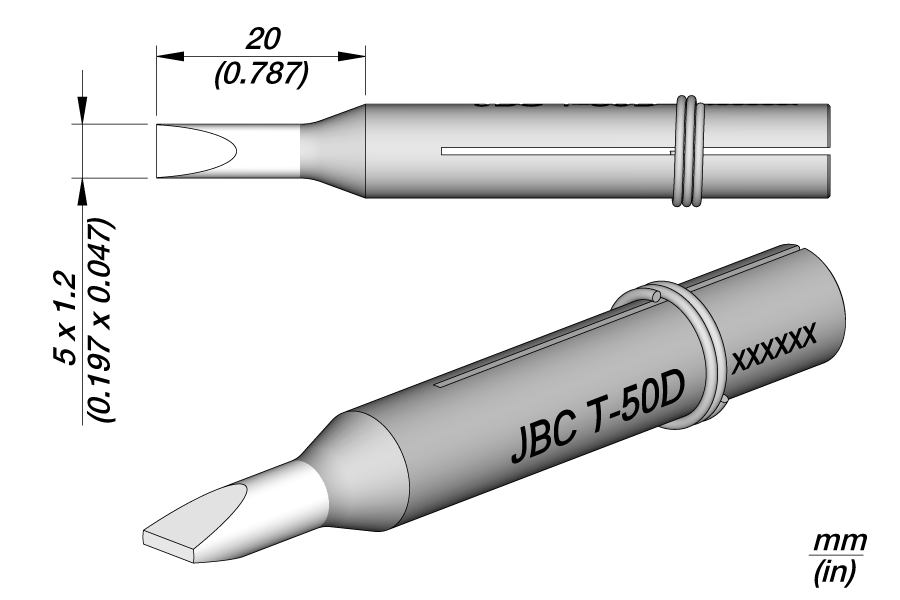 JBC Tools 0400507, T - 50D Long Life Soldering Tip MTESolutions