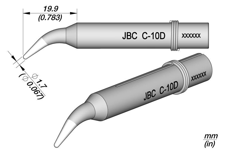 JBC Tools 0550400, C - 10D Long Life Soldering Tip MTESolutions