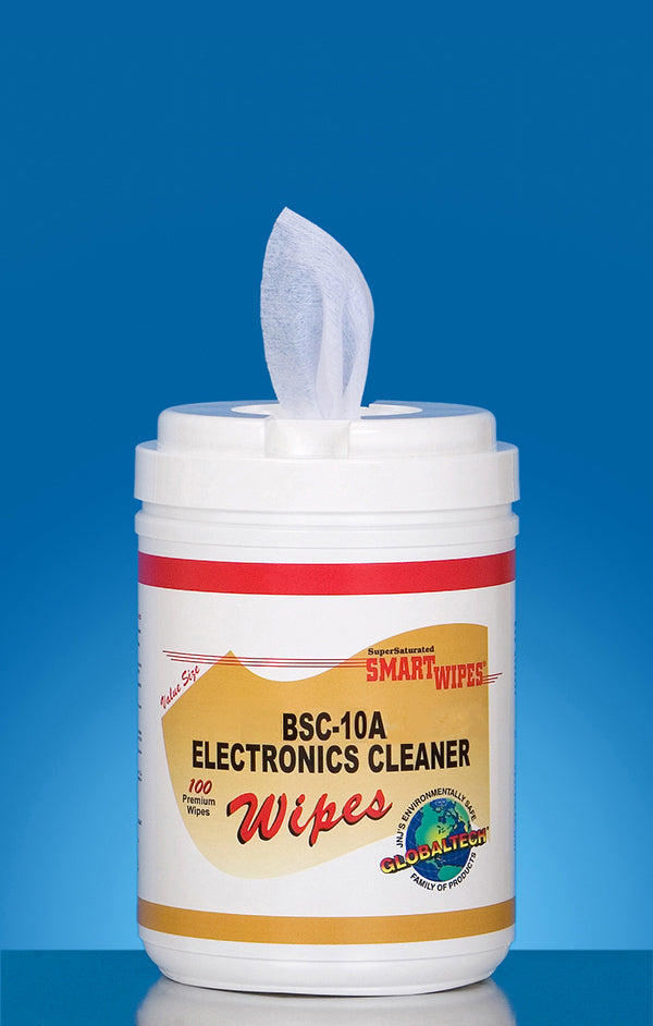 JNJ Industries SW100BSC BSC-10A Electronics Cleaner 6"x9" 100 wipes / canister 12 canisters / case