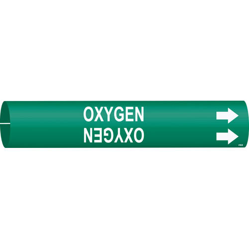 Brady 4106-B Snap-On Oxygen Pipe Marker 1.5 - 2.375 in