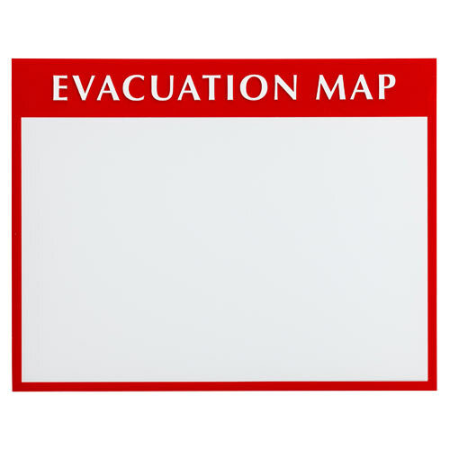 Brady 102849, Evacuation Plan Insert Holder, 13.5" H x 17.5" W x 0.06" D, Plastic