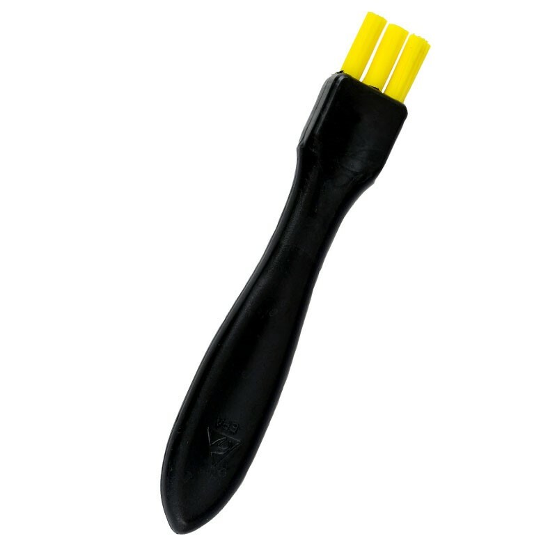 Menda  36094, Esd Brush, Dissipative, Flat Handle, Yellow  Nylon, Hard Bristles, 3-4 In
