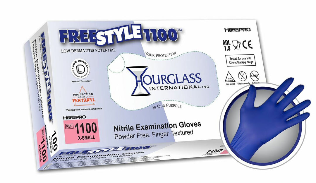 Hourglass FreeStyle1100 Nitrile Exam Gloves