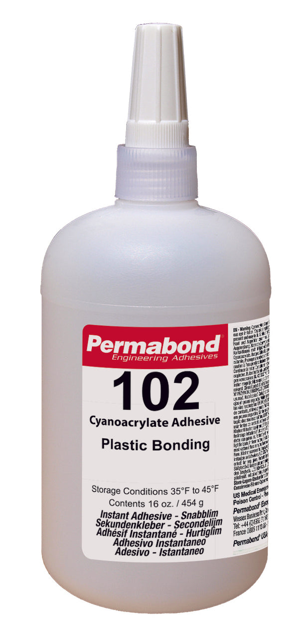 Permabond 102 1 lb Bottle Clear Cyanoacrylate Fast-Setting Instant Adhesive