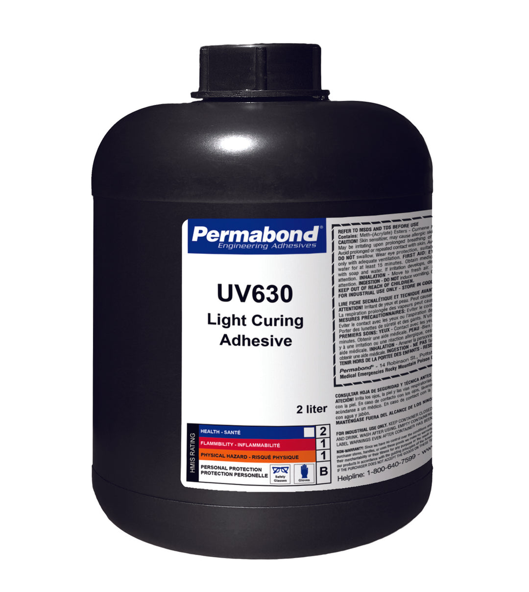 Permabond UV006300002L0101, UV630 UV-Curable Adhesive, 2 Liter Bottle