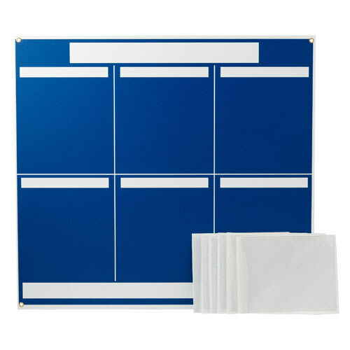 114613 Blue 6-Panel Lean Communication Board