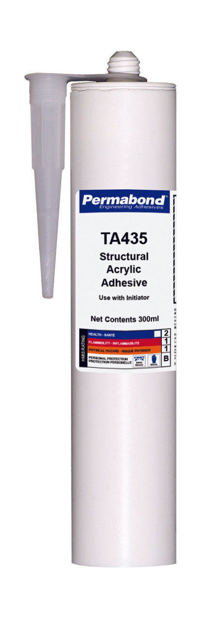 Permabond TA004350300C0101, TA435 Toughened Acrylic Adhesive, 300ml, Case of 10