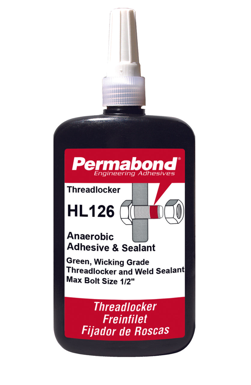 Permabond AA001260250B0101, HL126 Anaerobic Threadlocker, 250mL Bottle, Case of 4