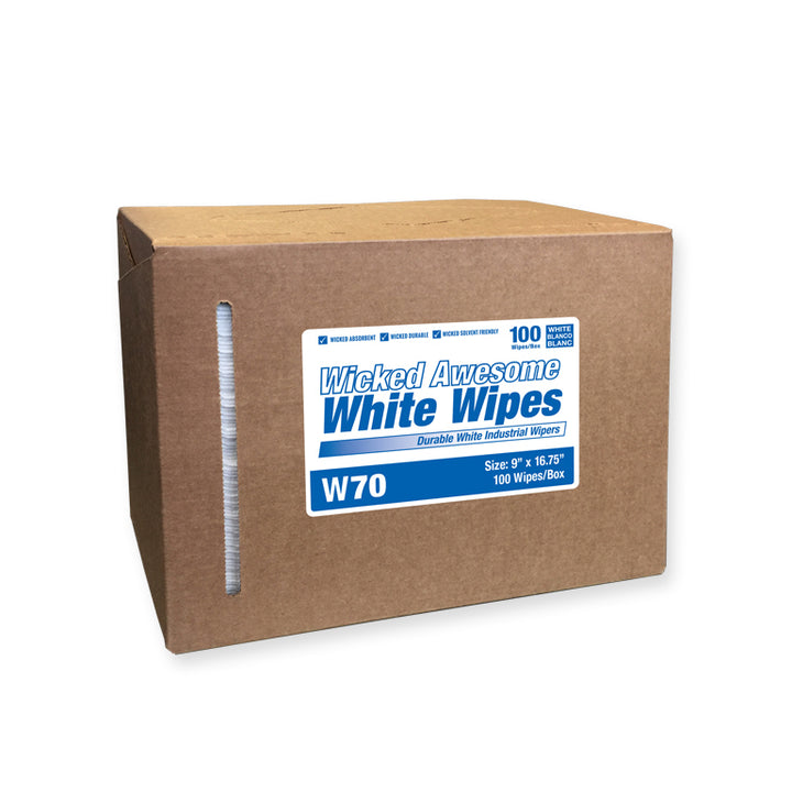 Wicked Awesome White Wipe, 9" X 16.75", 100-Pop-Up Wipes-Box, 10 Boxes-Case
