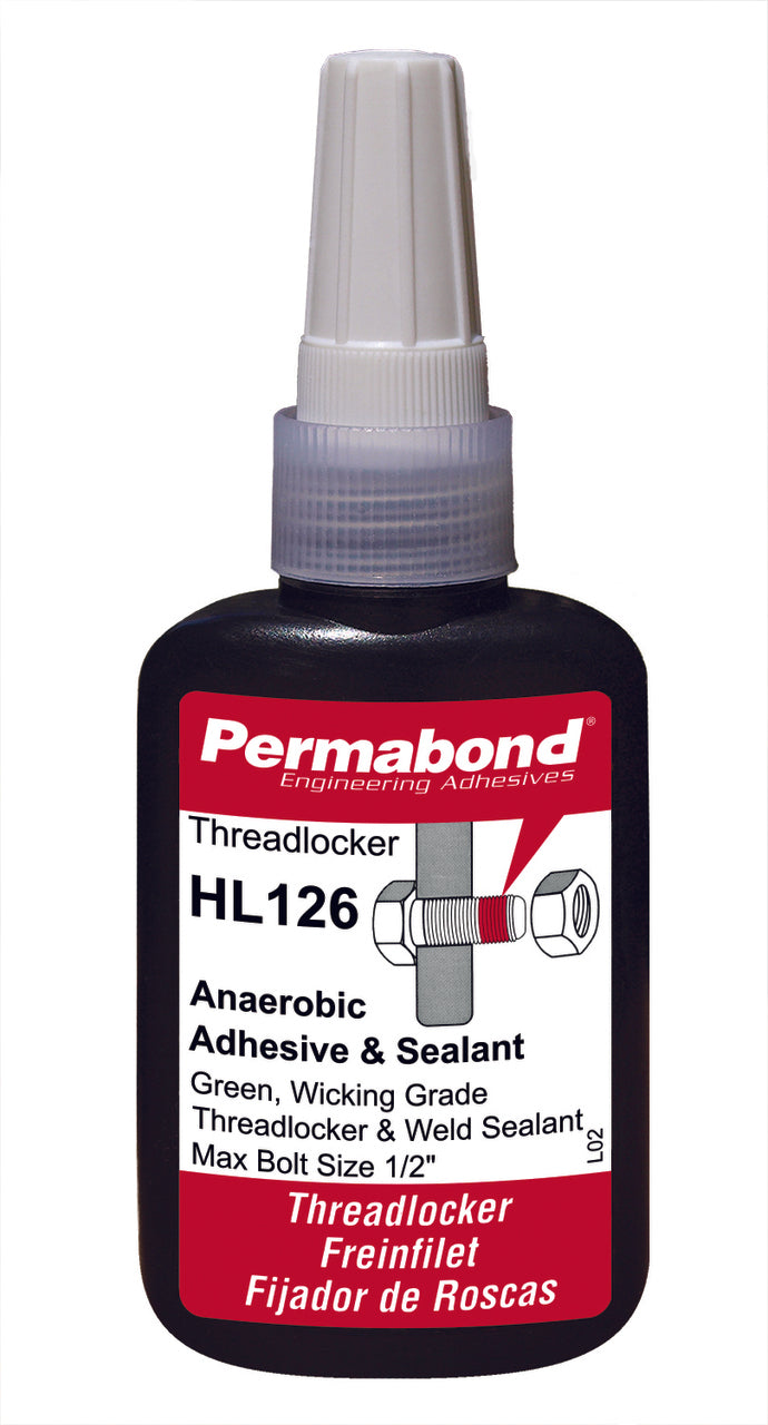 Permabond AA001260050B0101, HL126 Anaerobic Threadlocker, 50mL Bottle, Case of 10