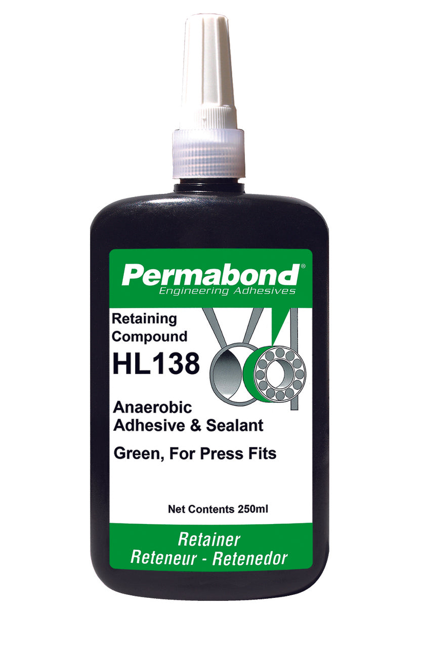 Permabond AA001380250B0101, HL138 Anaerobic Retaining Compound, 250mL Bottle, Case of 4