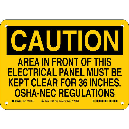 116235 Eco-Friendly Caution Sign