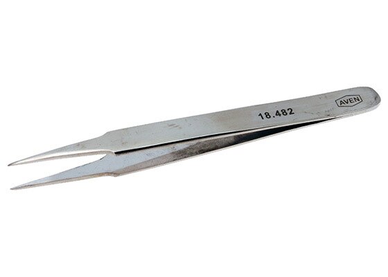 Aven Tools 18482, Tapered Tweezers 4 3/8in