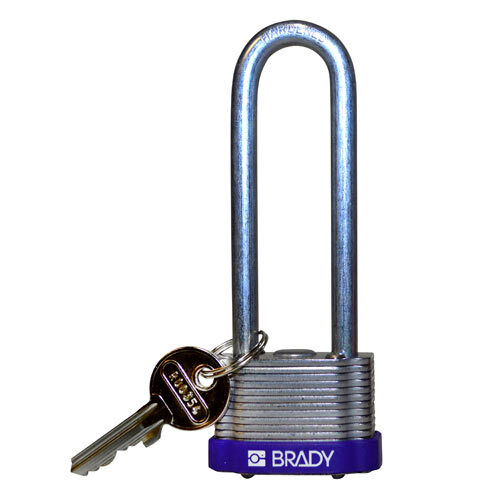 123251 Purple Key Retaining Steel Padlock