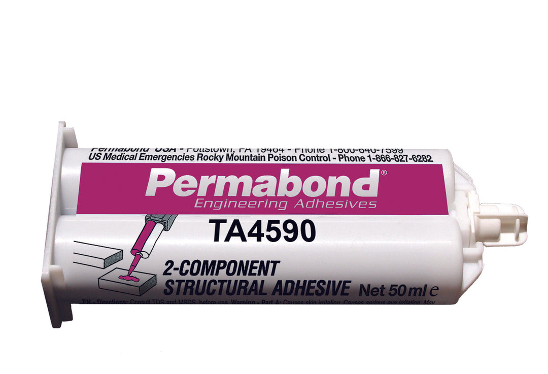 Permabond TA045900050T0101, TA4590 Toughened Acrylic Adhesive, 50ml Bottle, Case of 10