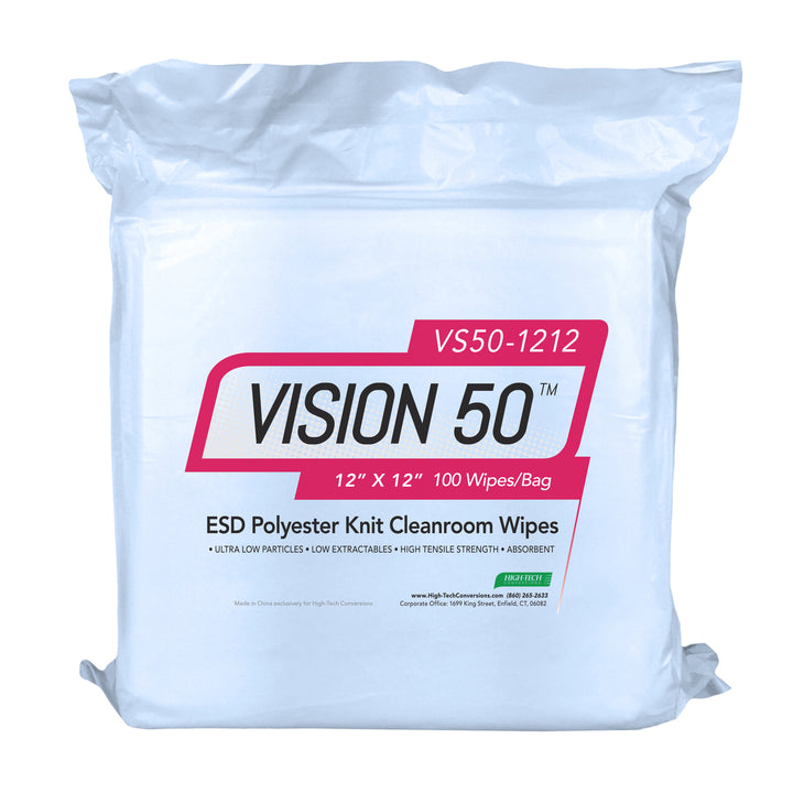 High-Tech Conversions VS50, Vision 50 Polyester Cleanroom Wipes