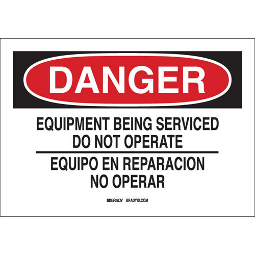 50270 Lockout Warning Sign (English-Spanish)
