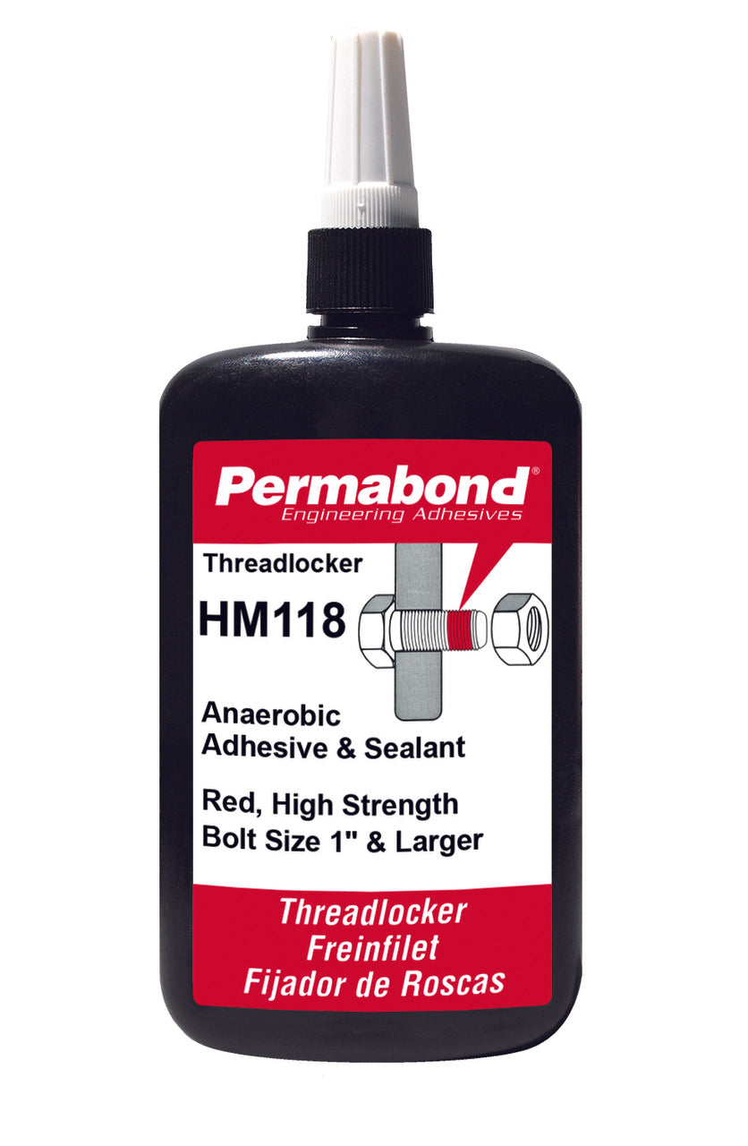 Permabond AA001180250B0101, HM118 Anaerobic Threadlocker, 250mL Bottle, Case of 4