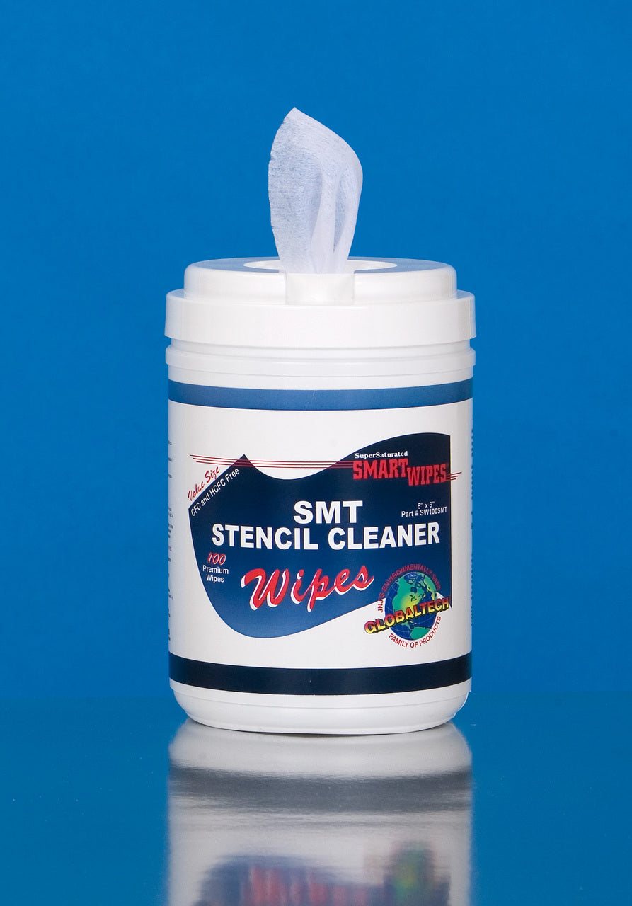 JNJ Industries SW100SMT, SMT Stencil Cleaner Wipes, 6"x9", 100 Wipes/Canister, 12 Canisters/Case