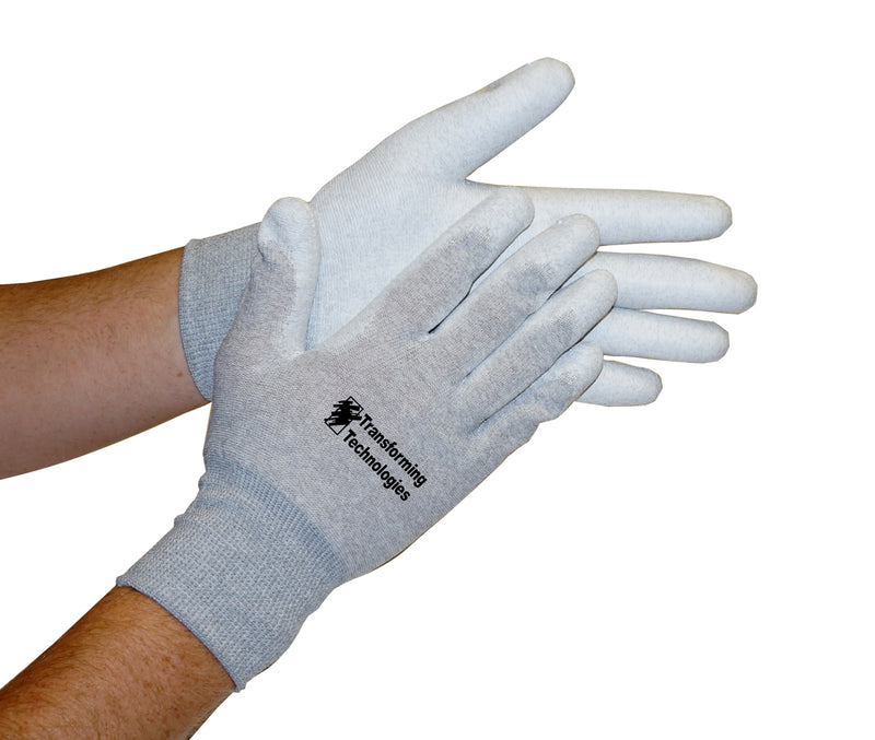 Esd Inspection Gloves, Palm Coated, 2X-Large, Pack of 12 Pairs