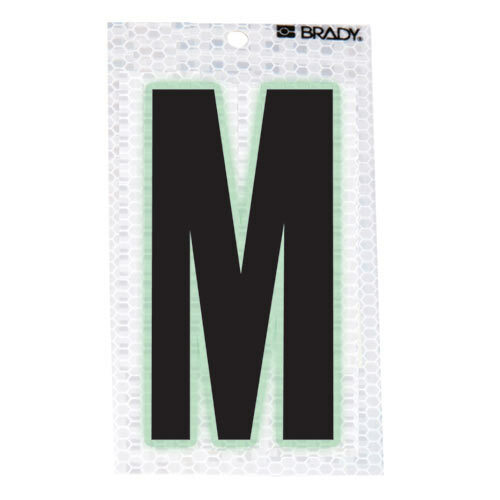 3000-M Glow-In-The-Dark-Ultra Reflective Letter - M