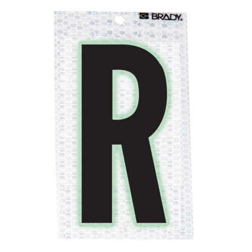 3000-R Glow-In-The-Dark-Ultra Reflective Letter - R
