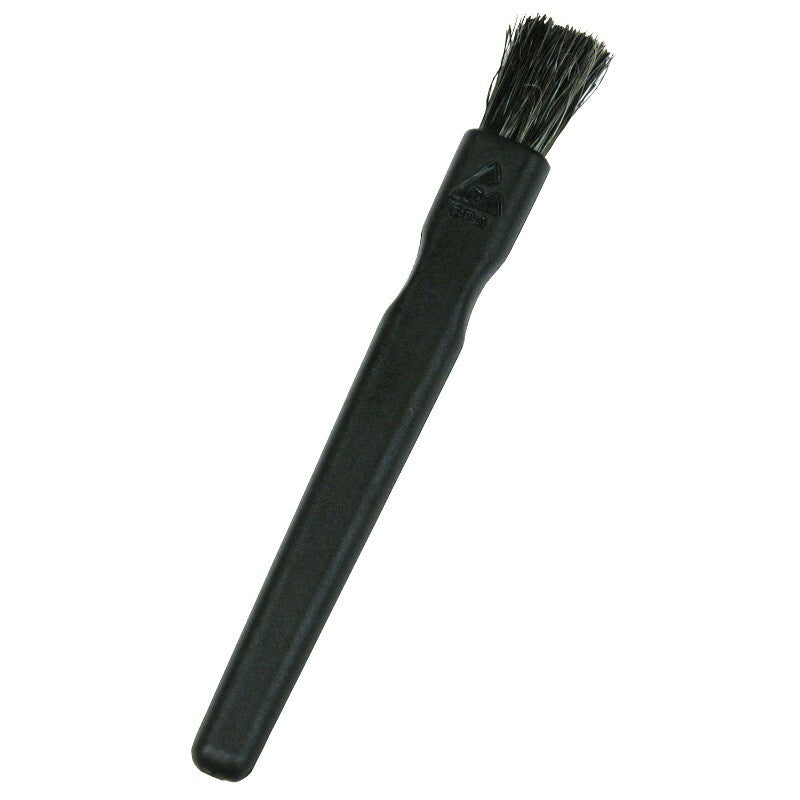 Menda  35694, Esd Brush, Conductive, Flat Handle, Black  Semi-Fine Bristles, 1-2 In