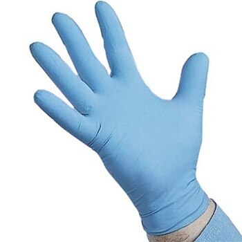 QRP Qualatrile 4BQF09 Blue Industrial Nitrile Glove 9" Powder Free  100 GLOVES/BOX/10 BOXES/CASE