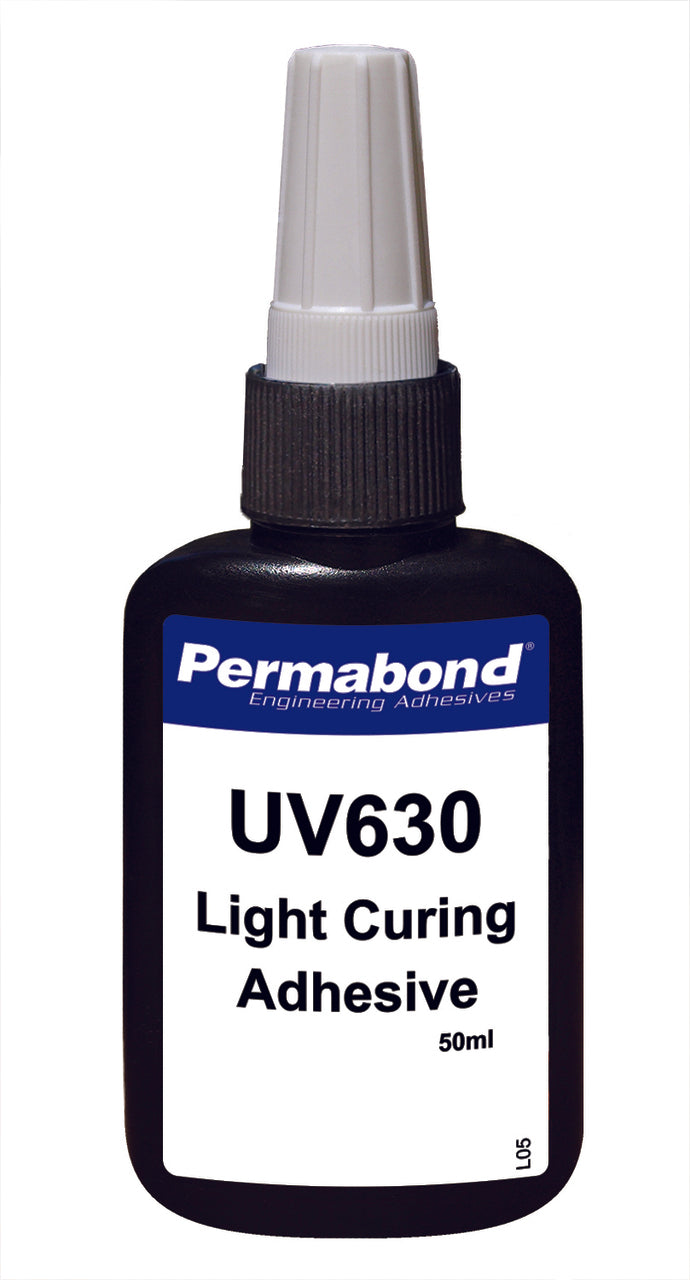 Permabond UV006300050B0101, UV630 UV-Curable Adhesive, 50ml Bottle, Case of 10