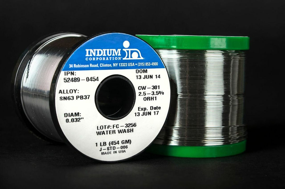 Indium CW301 Wire Solder 52489-0454 Leaded 63/37 | 1lb Spool