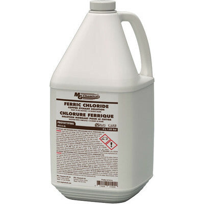 MG Chemicals 415-4L, Ferric Chloride Solution, 42 Degree Baume, 4 Liter Bottle, Case of 1