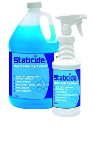 ACL Staticide, 6001, Mat And Table Top Cleaner With Trigger Spray, 1 QT, 12/Case