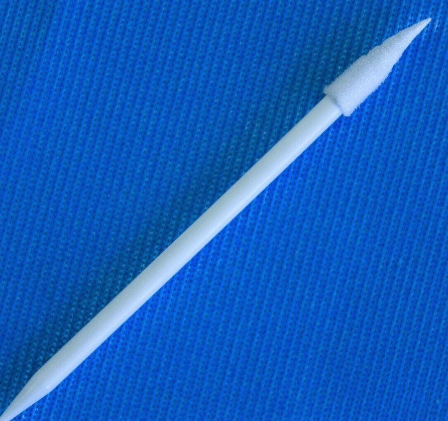 Teknipure TS-FS-3, Tekniswab Polyurethane Foam, Threaded Conical Screw Tip, Short Pointed Handle, Case of 2500