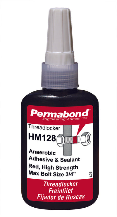Permabond AA001280050B0101, HM128 Anaerobic Threadlocker, 50mL Bottle, Case of 10