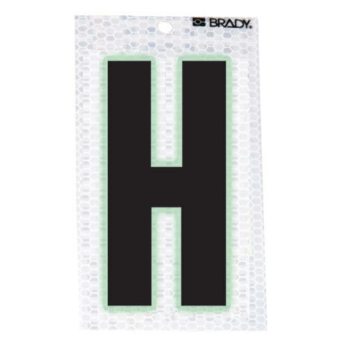 3000-H Glow-In-The-Dark-Ultra Reflective Letter - H