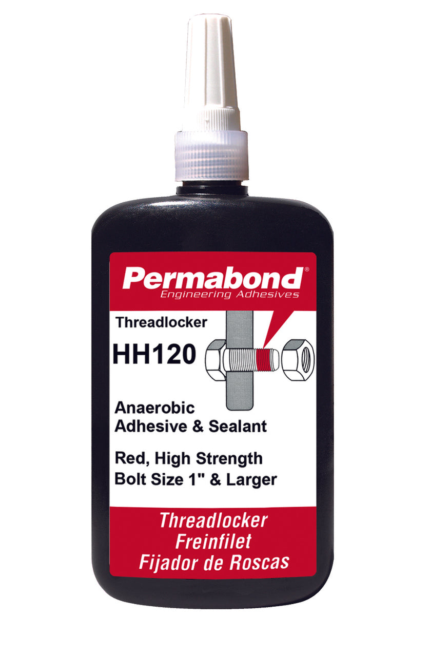 Permabond AA001200250B0101, HH120 Anaerobic Threadlocker, 250mL Bottle, Case of 4