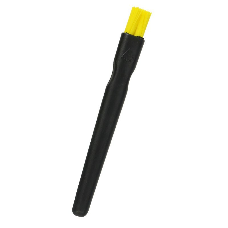Menda  36093, Esd Brush, Dissipative, Flat Handle, Yellow  Nylon, Hard Bristles, 1-2 In