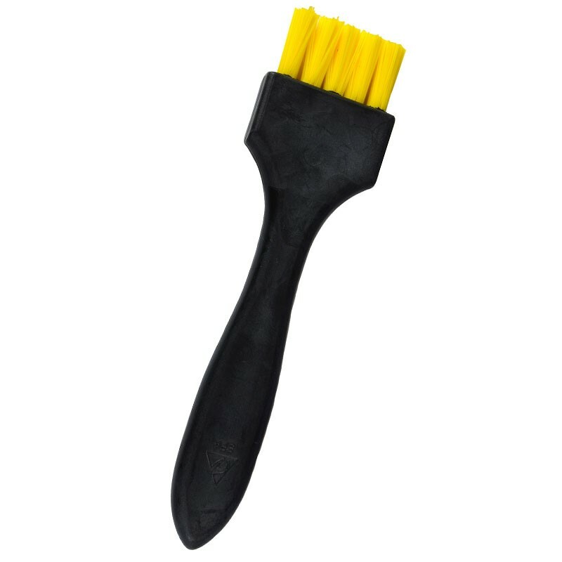 Menda  36095, Esd Brush, Dissipative, Flat Handle, Yellow  Nylon, Hard Bristles, 1-1-2 In