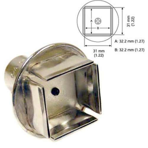 Hakko A1265B, QFP Nozzle for FR-801, FR-802, FR-803; 32.2 x 32.2mm