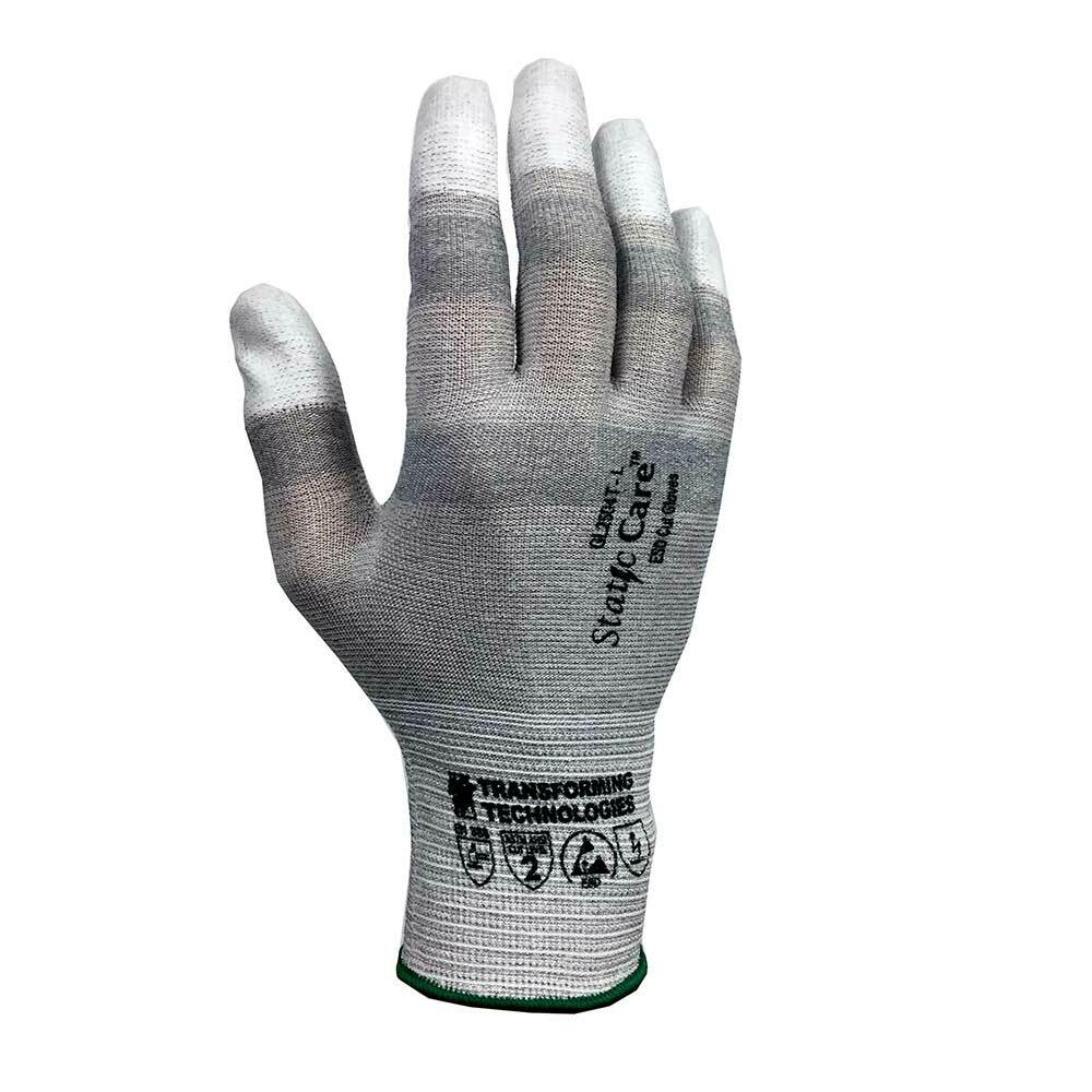 Transforming Technologies GL2501T ESD Cut Resistant Gloves, Finger Tip Coated, X-Small, Pack of 12 Pairs