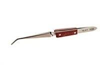 Aven Tools 18417 Self Locking Fiber Grip Tweezers Bent Tips 6-1/2 inches