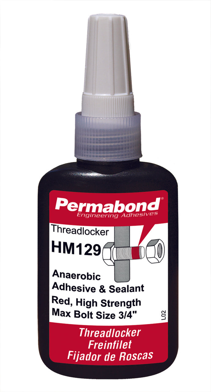 Permabond AA001290050B0101, HM129 Anaerobic Threadlocker, 50mL Bottle, Case of 10