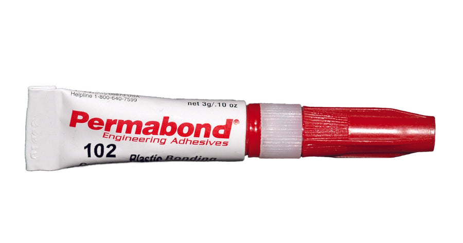 Permabond 102 Clear Cyanoacrylate Fast-Setting Instant Adhesive, 3g Tube