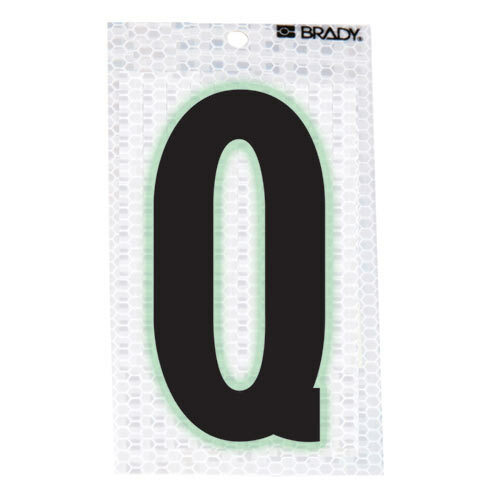 3000-Q Glow-In-The-Dark-Ultra Reflective Letter - Q