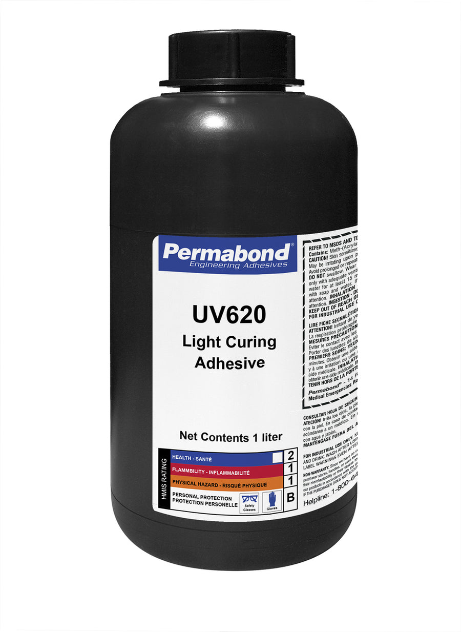 Permabond UV006200001L0101, UV620 UV-Curable Adhesive, 1 Liter Bottle