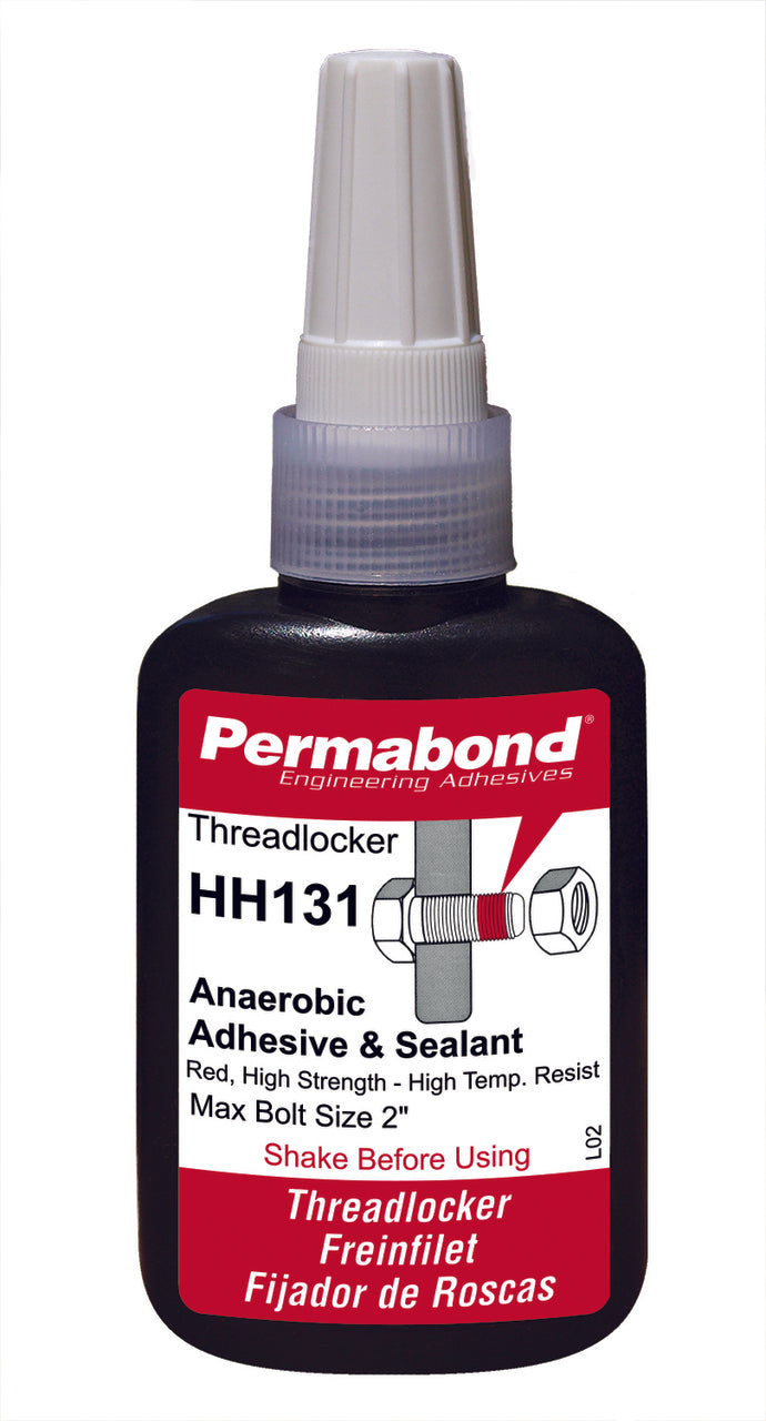 Permabond AA001310050B0101, HH131 High Temperature Threadlocker, 50mL Bottle, Case of 10