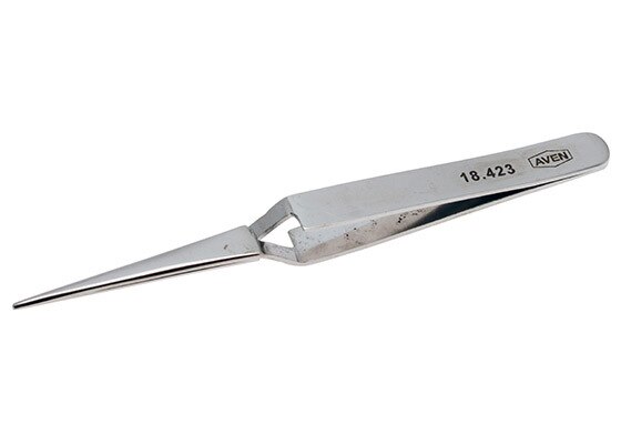 Aven Tools 18423 Stainless Steel Tweezers Self-Locking 4.5"