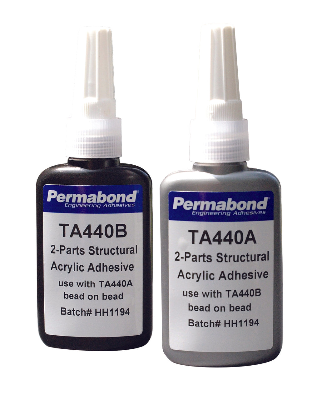 Permabond TA00440K100B0101, TA440 Toughened Acrylic Adhesive, 100ml Kit, A&B 50Ml Bottles, Case of 5